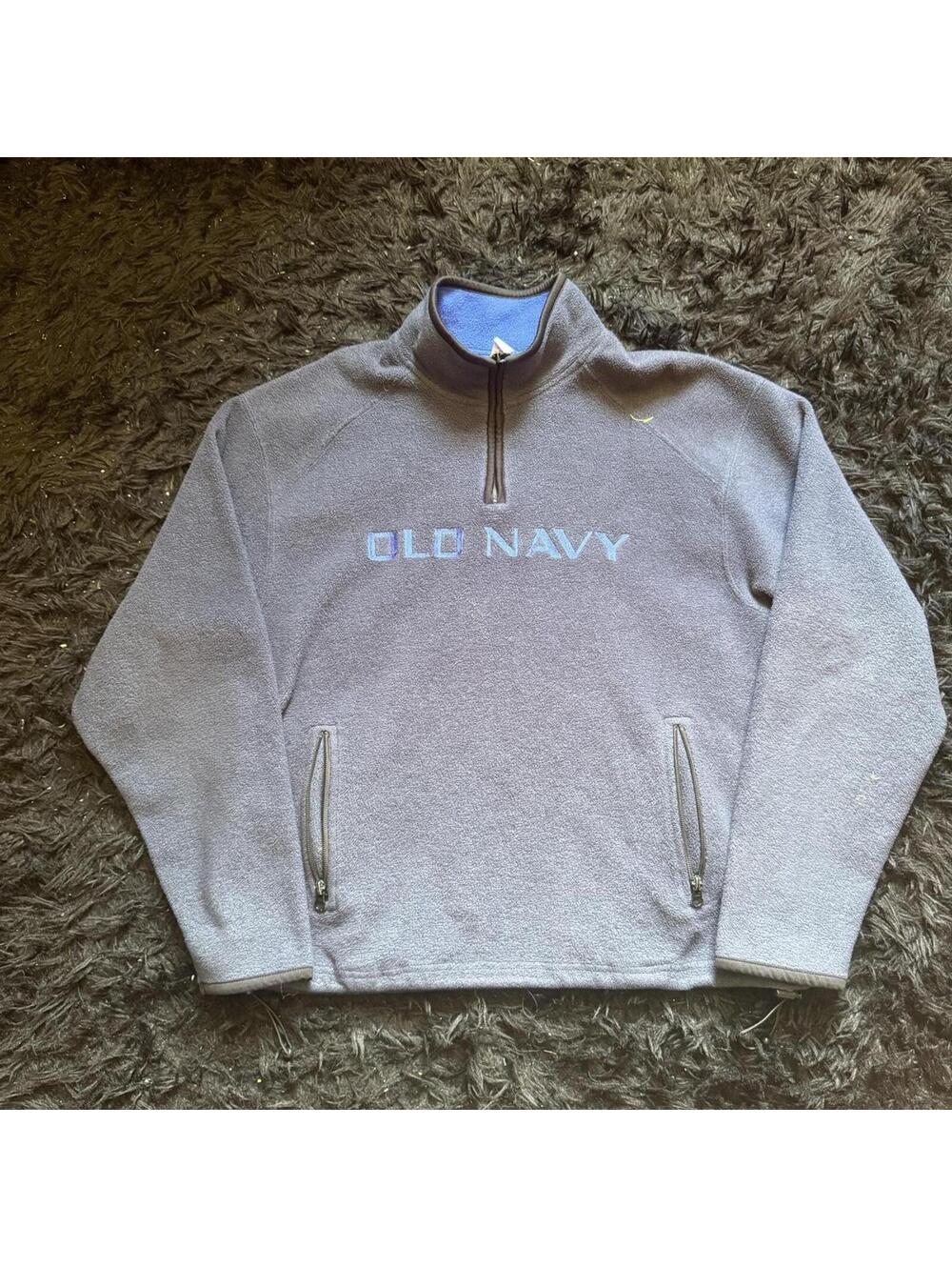 Old Navy embroidered fleece quarter zip
